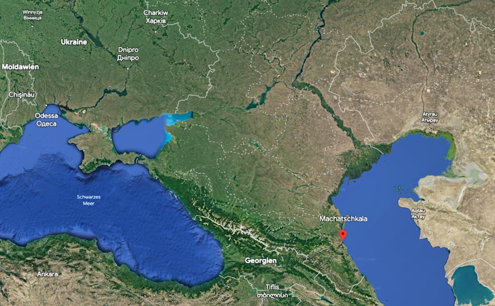 Lage von Machatschkala.