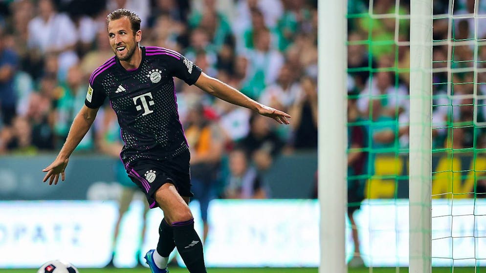 Harry Kane jubelt erstmals im Trikot von Bayern München