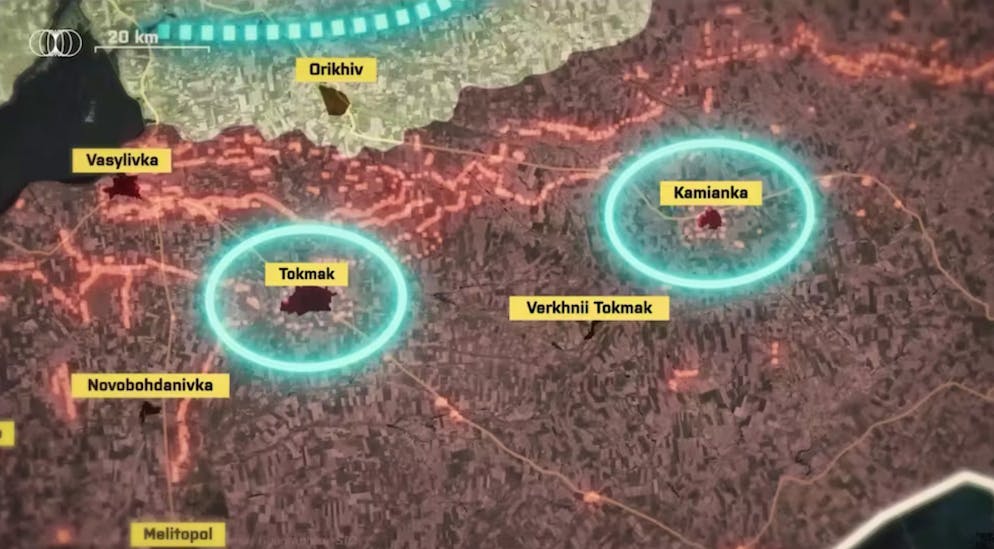 Situazione in Ucraina. Questo spiega a sua volta perché la Russia ha trasformato Tokmak e Kamjanka in fortezze e perché le linee di difesa sono state disposte in quel punto.