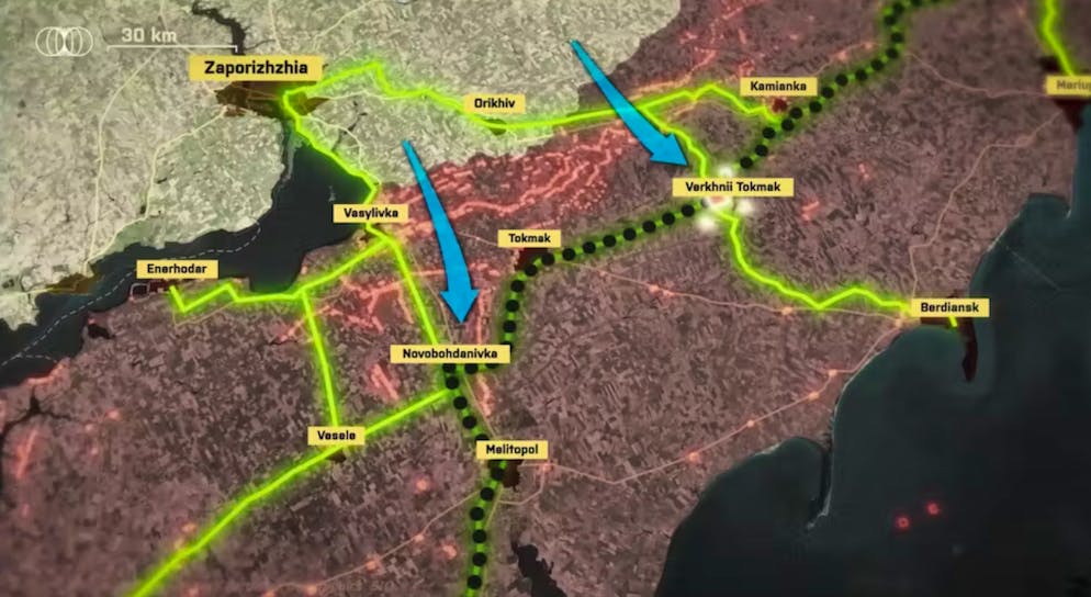 Situazione in Ucraina. I talloni d'Achille dell'approvvigionamento ferroviario sono ancora i raccordi vicino al villaggio di Novobohdanivka e all'insediamento di Verkhny Tokmak, che conducono ai porti di Melitopol e Berdyansk.