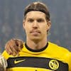 YB's players pose prior to the UEFA Champions League Play-offs 2nd leg match between Switzerland's BSC Young Boys and Israel's Maccabi Haifa, at the Wankdorf stadium, in Berne, Switzerland, Tuesday, August 29, 2023. (KEYSTONE/Peter Klaunzer)