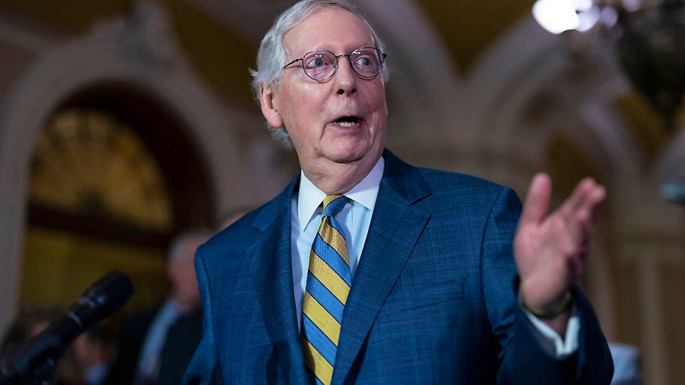 ARCHIV - Mitch McConnell entfielen wieder die Worte. Foto: J. Scott Applewhite/AP/dpa