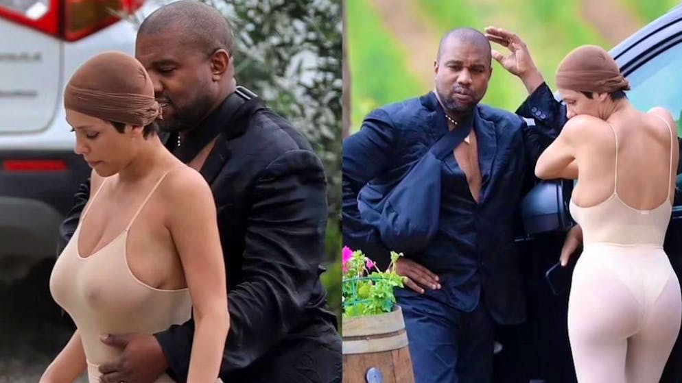 Scandalizza l'Italia. La «moglie» di Kanye West fa diventare il «naked dress» un abito quotidiano