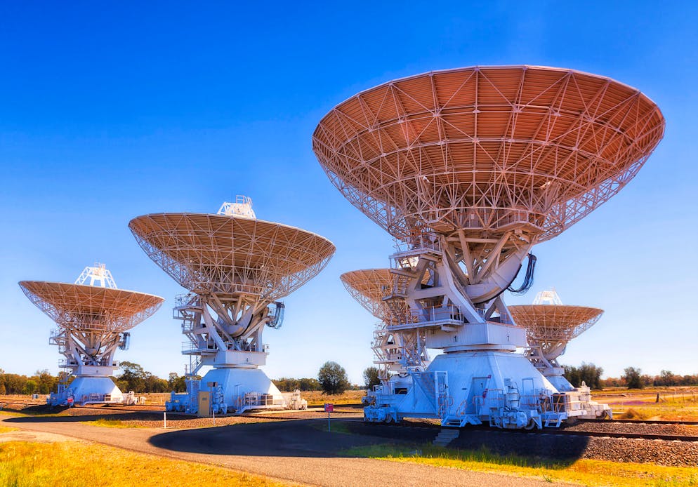 Il DSN è costituito da tre enormi sistemi di antenne situate in California (USA), vicino a Madrid (Spagna) e vicino a Canberra, qui in un'immagine d'archivio (Australia). Mancano però i soldi per la loro manutenzione.