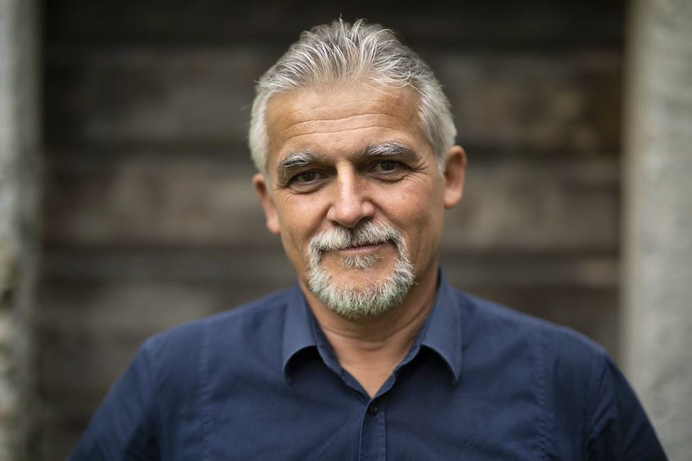 Fernando Giovanoli, sindaco di Bregaglia in una foto del 9 agosto 2023, a Bondo.