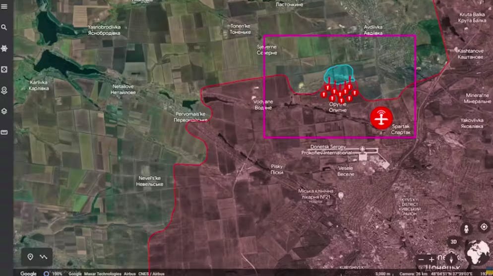 Il laboratorio militare si trova sulla maggior parte della linea del fronte a sud di Bakhmut.