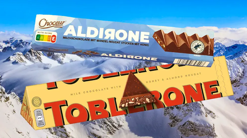 Schoggi made in Germany. Ein Toblerone-Klon von Aldi? Echt der Gipfel