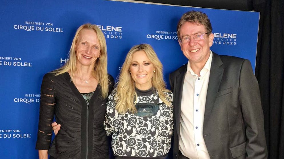 Beweisfoto. Helene Fischer macht Albert Rösti atemlos
