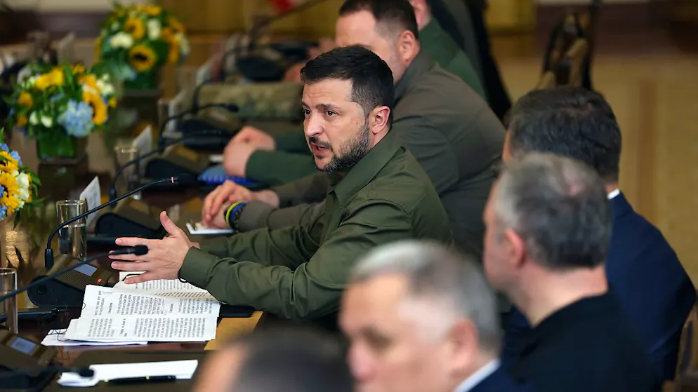 Il presidente ucraino Volodymyr Zelensky al recente incontro con Joe Biden alla Casa Bianca (foto del 21 settembre 2023).