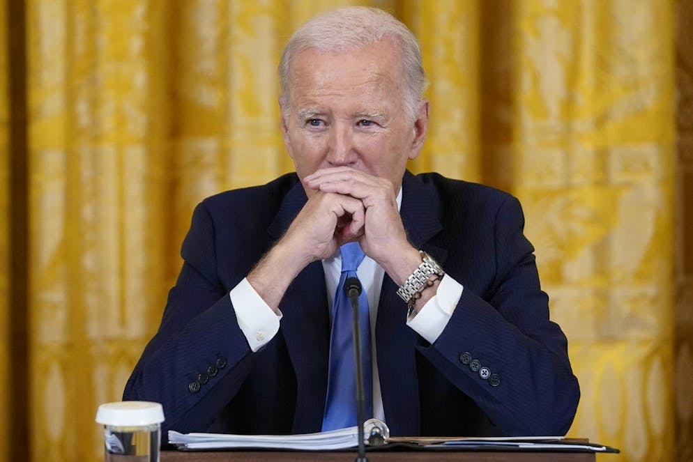 Joe Biden in una foto scattata lunedì durante un incontro (immagine simbolica).