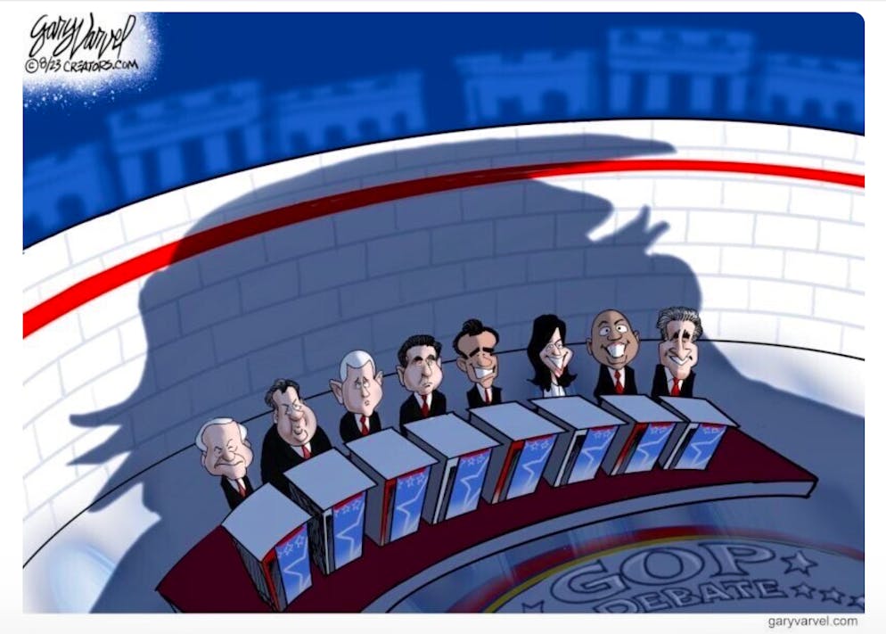 Una vignetta satirica postata sul suo social da Donald Trump.