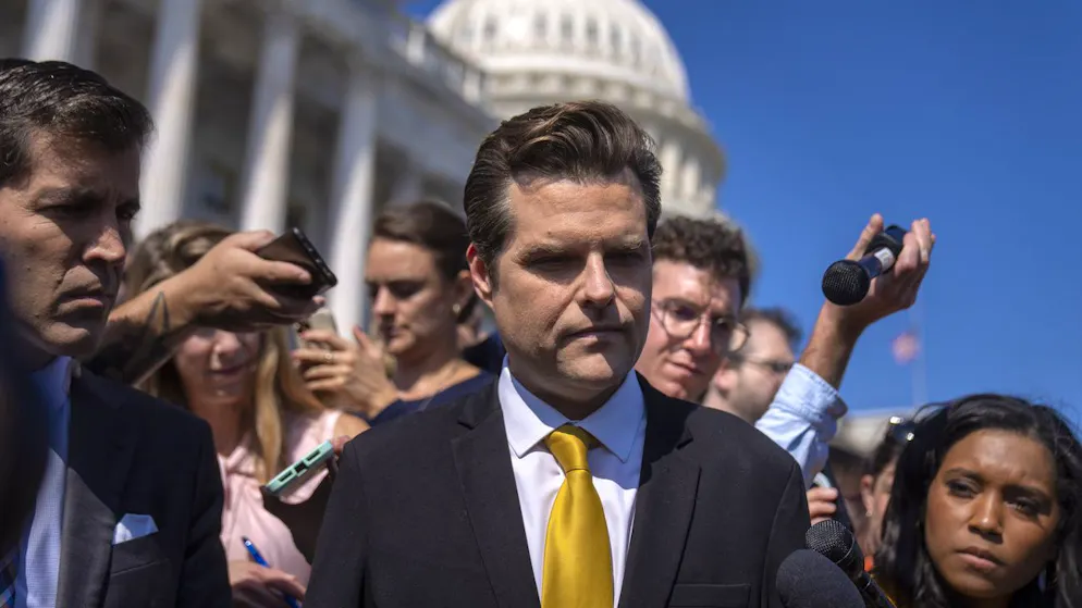 Der Abgeordnete Matt Gaetz (M.) gehört zum ultrarechten Flügel im US-Repräsentantenhaus. 