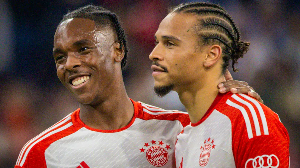 Mathys Tel (links) und Leroy Sané zeigen bei Bayern München tolle Auftritte.
