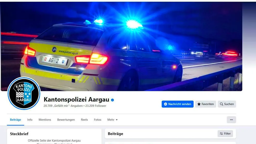Informationen, Präventionen und Actionfilme: Der Facebook-Auftritt der Kantonspolizei Aargau stösst auf das grösste Interesse der von der Kantonsverwaltung betreuten Social-Media-Plattformen.