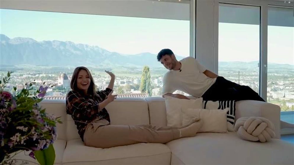 «Wir haben die Couch mindestens zehn- bis zwanzigmal umgestellt und alle Möglichkeiten ausprobiert»: Christina Hänni über das grösste Problem beim Einrichten des Hauses.