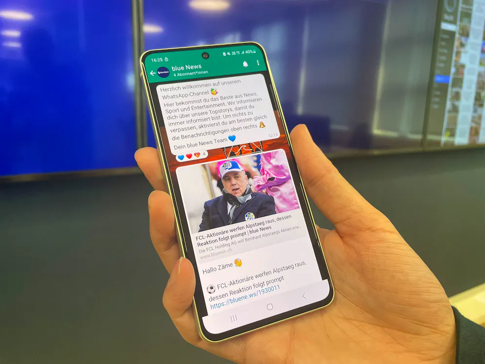 blue News ist jetzt auch auf Whatsapp.