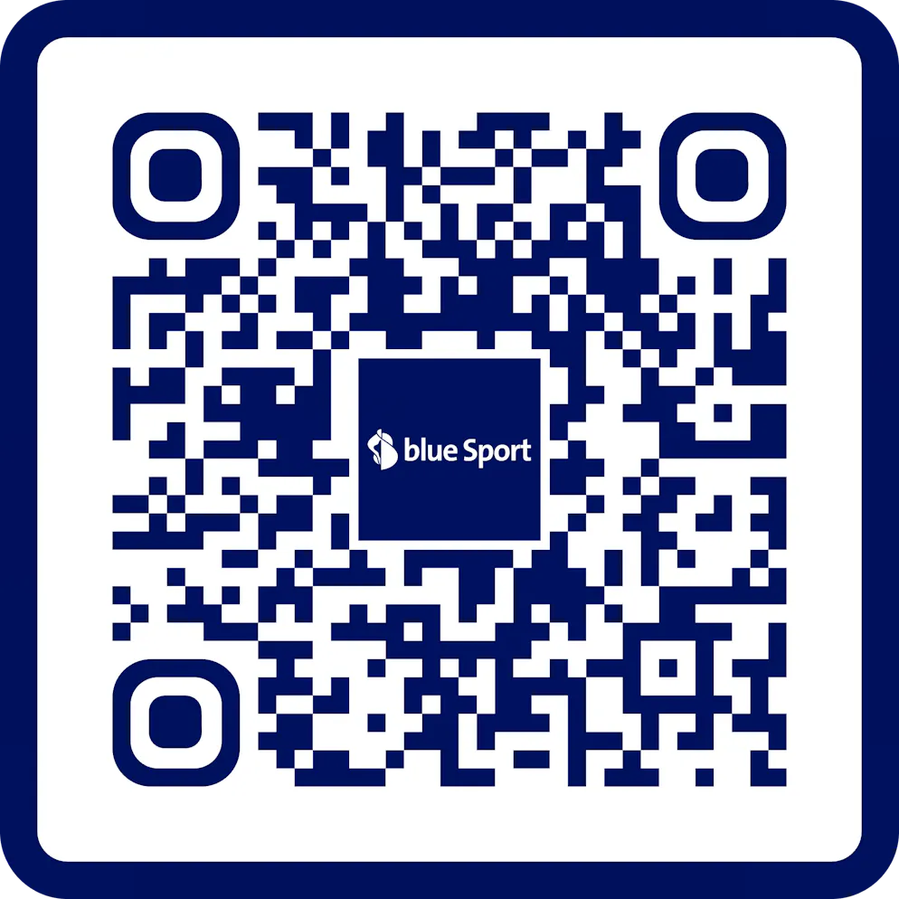 Dieser QR-Code führt dich zum Whatsapp-Channel von blue Sport.