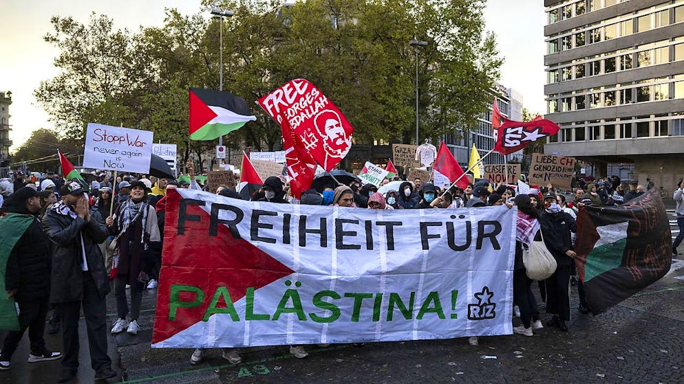 Corteo. Manifestazione per la Palestina a Zurigo, controllati in 25