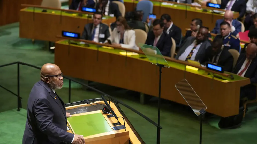 Il presidente dell'Assemblea generale dell'ONU Dennis Francis ha condannato gli attacchi di Hamas contro Israele ma ha anche ammonito quest'ultimo di non intraprendere ritorsioni indiscriminate e sproporzionate. (foto d'archivio)