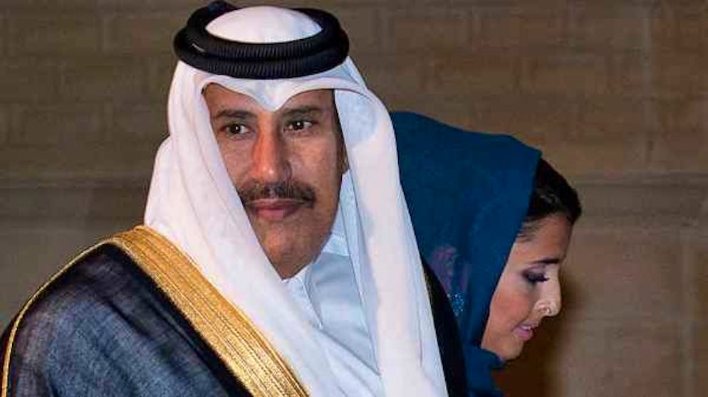 Lo sceicco Hamad bin Jassim bin Jaber Al Thani nel 2012, quando fu nominato premier del Qatar. 
