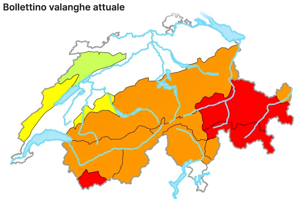 Pericolo di livello 4 in quasi tutti i Grigioni