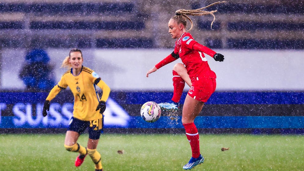 Alisha Lehmann kommt im Schneegestöber nicht so richtig auf Touren.
