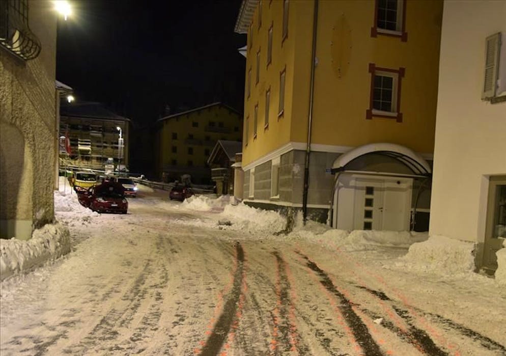 Il luogo dell'incidente che ha causato il ferimento di due giovani 19enni