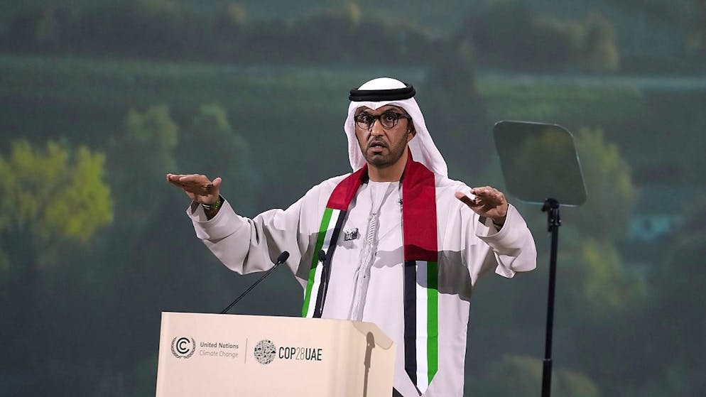 Il presidente della delegazione organizzatrice della Cop28, Sultan al-Jaber, ministro dell'industria degli Emirati arabi uniti