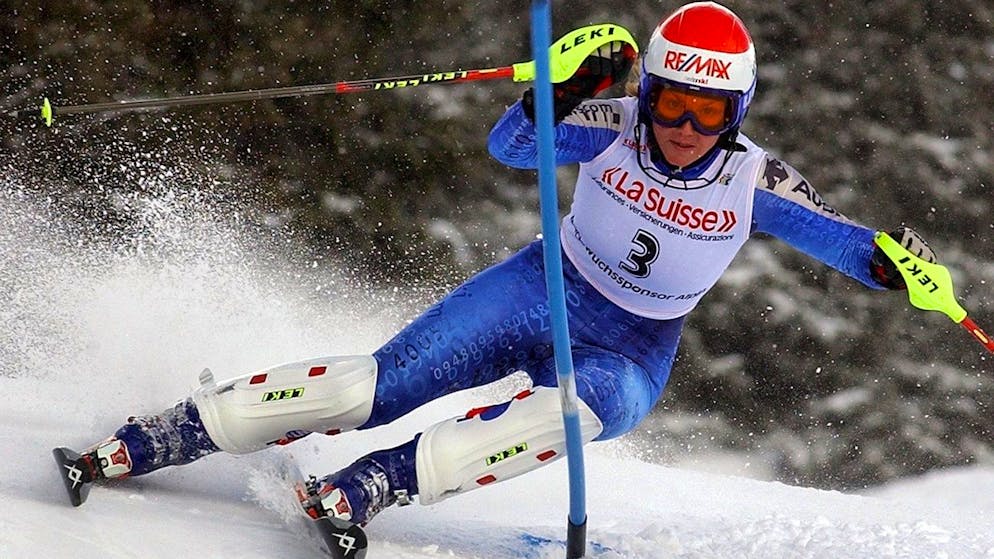 Sonja Nef regina nello slalom gigante nel 2001-2002.