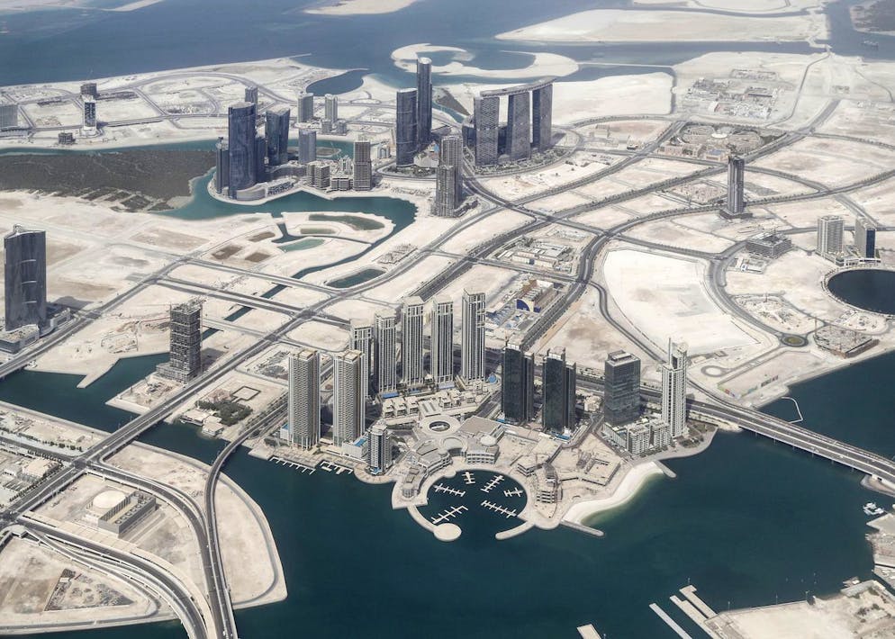 Vista aerea di Abu Dhabi, in un'immagine d'archivio.