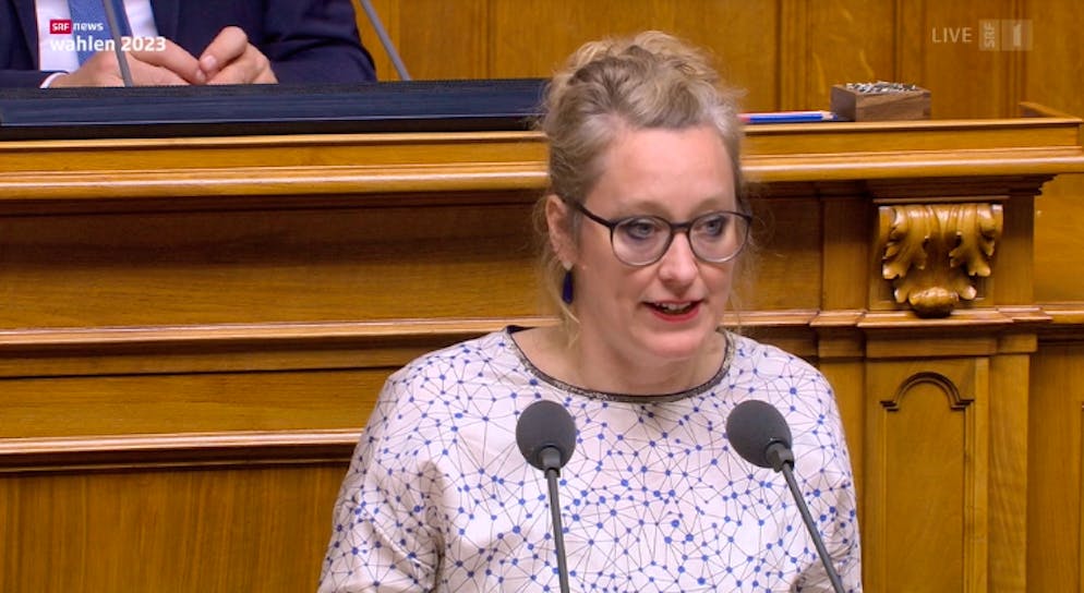 Grünen-Fraktionschefin Aline Trede spricht sich für Gerhard Andrey aus.