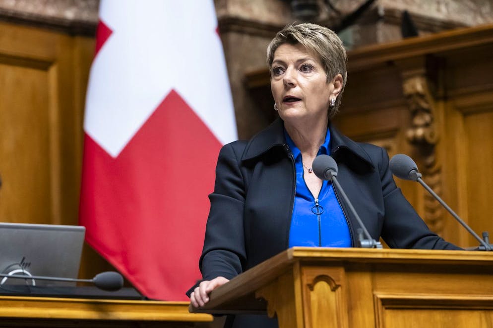 L'elezione del Consiglio federale del 13 dicembre 2023. Karin Keller-Sutter eletta con 138 voti alla vIce presidenza della Confederazione per il 2024.  