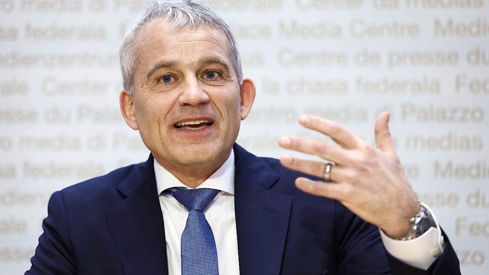 Beat Jans (PS/BS) durante il suo primo incontro con i media