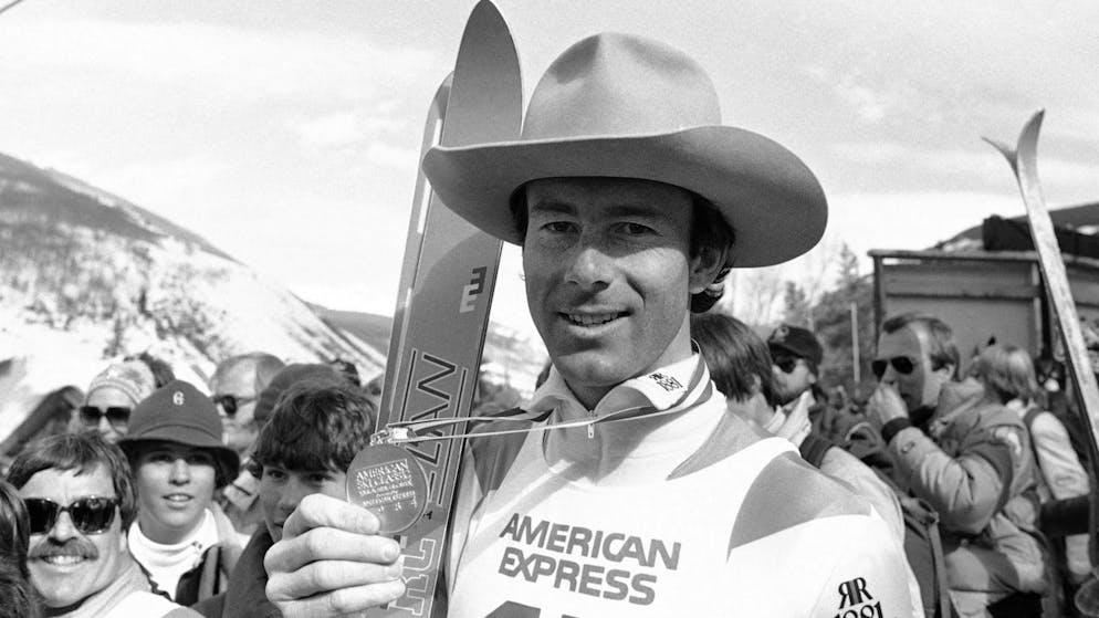 Un cappello da cowboy, per Ingemar Stenmark era il massimo dell'apertura. Salt Lake City negli Stati Uniti d'America.