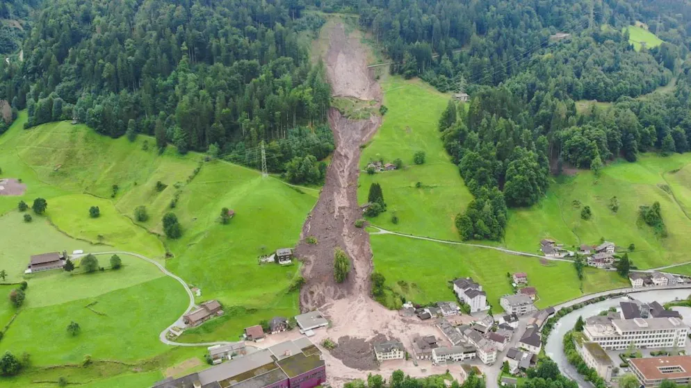 Le frane della fine di agosto a Schwanden (GL). (foto d'archivio)