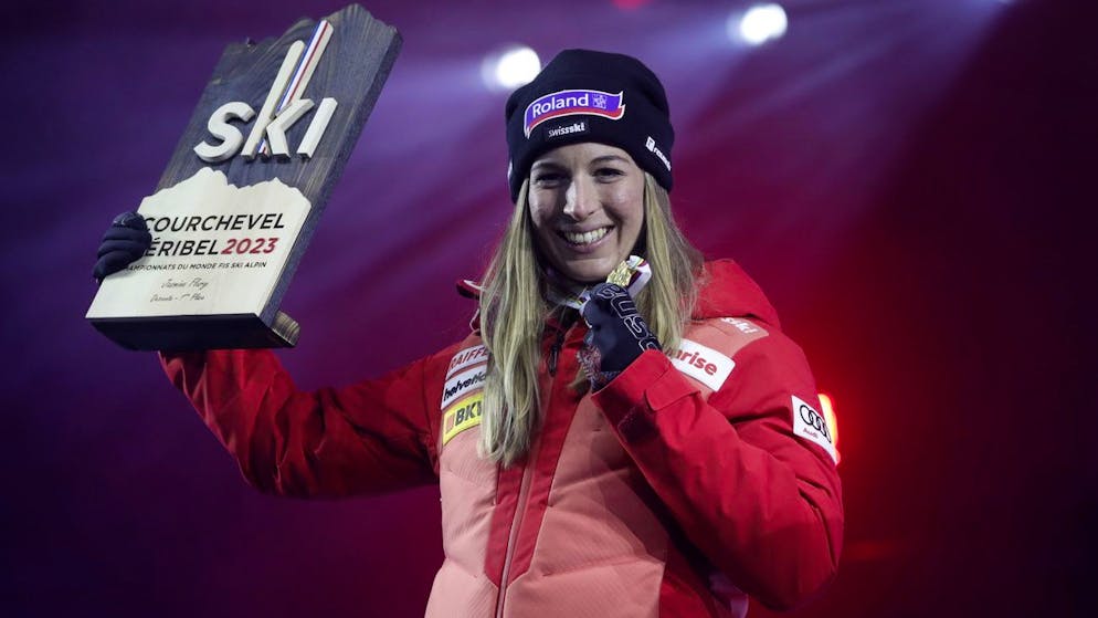 Jasmine Flury, campionessa del mondo di discesa.