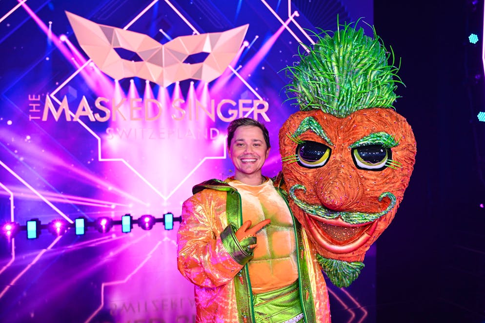 I vincitori di «The Masked Singer Switzerland» 2023. E al terzo posto, dietro una carota, si cela il cantante Patric Scott.