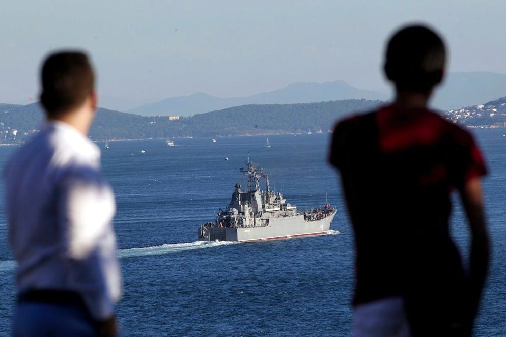 La grande nave da sbarco russa Novocherkassk in una foto d'archivio.