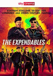 Expendables 4 Artwork mit Jason Statham und Sylvester Stallone im Fokus