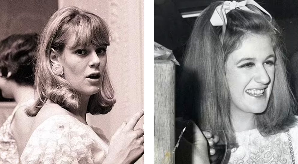 Camilla (a sinistra) e la sorella minore Annabel in gioventù.