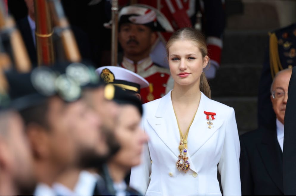 Die Zukunft der Monarchien: Wer in Europa auf den Thron wartet. Prinzessin Leonor, nachdem sie ihren Eid auf die Verfassung vor den Cortes Generales im Abgeordnetenhaus abgelegt hat. Leonor hat an ihrem 18. Geburtstag den Verfassungseid im Unterhaus des spanischen Parlaments abgelegt.