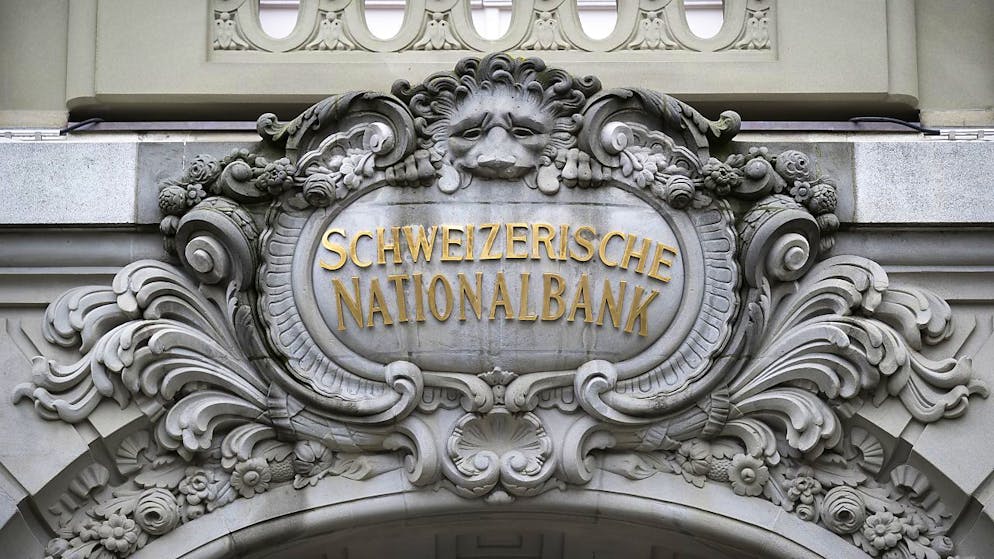 Il logo della Banca nazionale svizzera a Berna