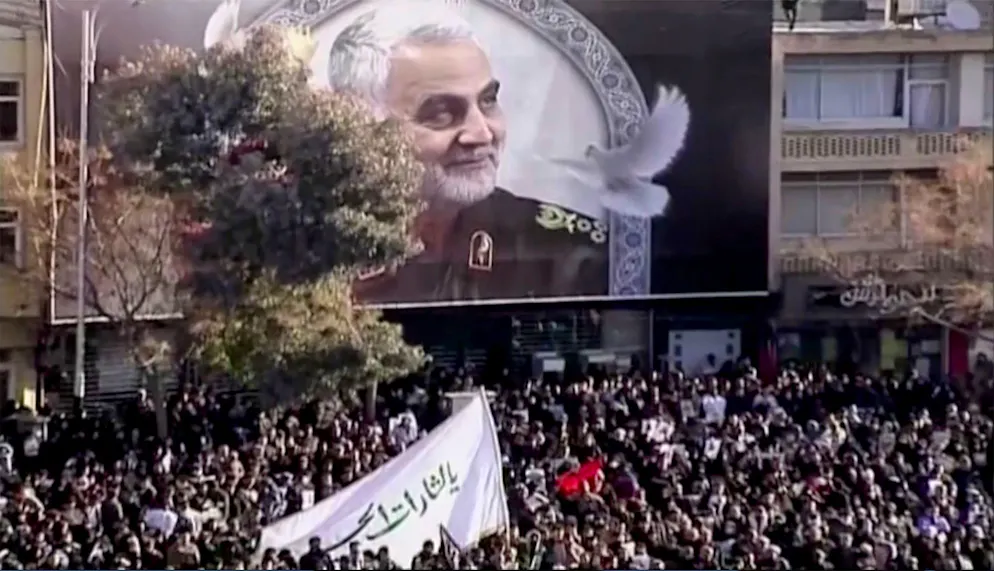 Trauerfeier für den getöteten iranischen General Ghassem Soleimani in Kerman im Januar 2020.