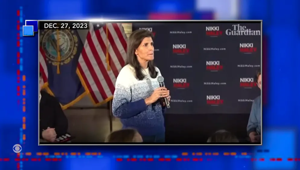Nikki Haley beantwortet hier eine einfache Frage nach dem amerikanischen Bürgerkrieg recht ungeschickt.
