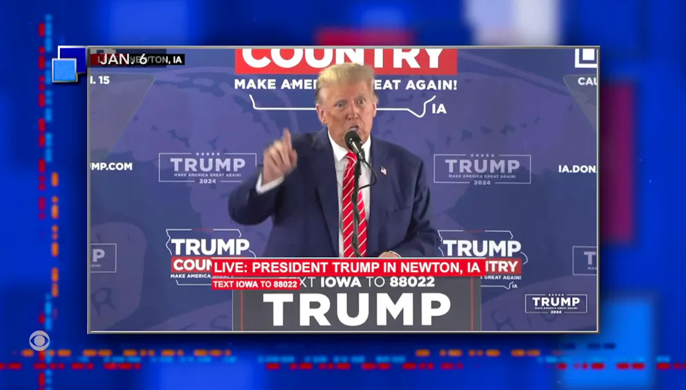 «Schiiiii»: Trump simuliert hier einen Raketenangriff.