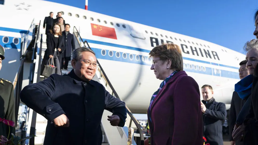 Bundespräsidentin Viola Amherd begrüsste in Zürich den chinesischen Ministerpräsidenten Li Qiang.
