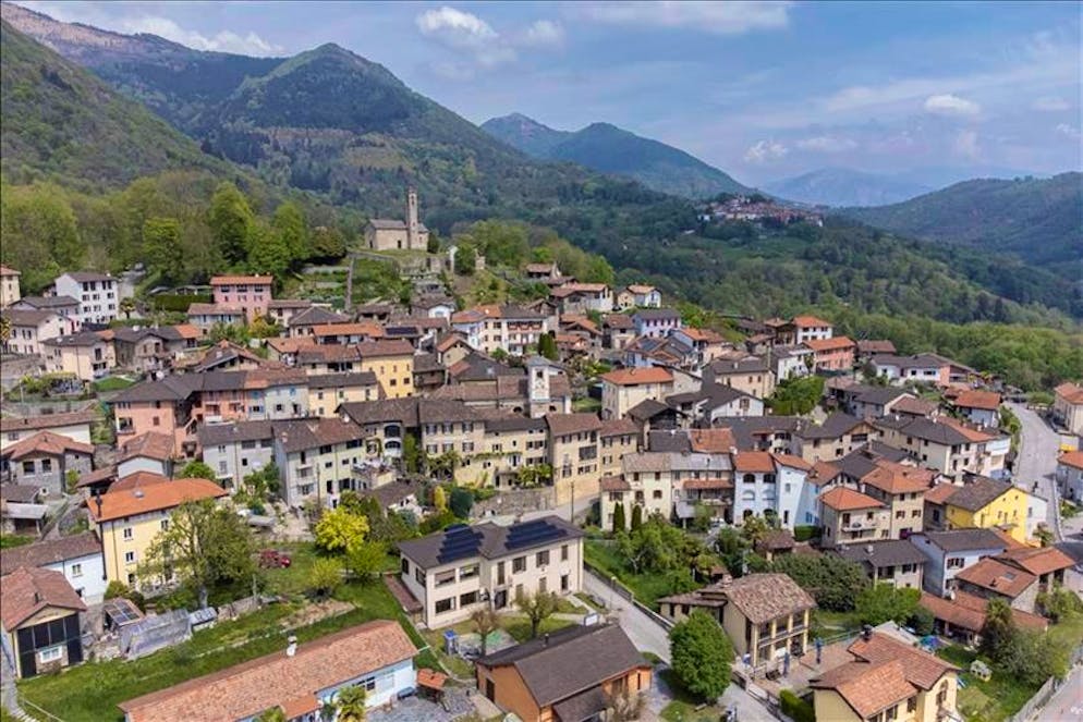 Una veduta di Miglieglia