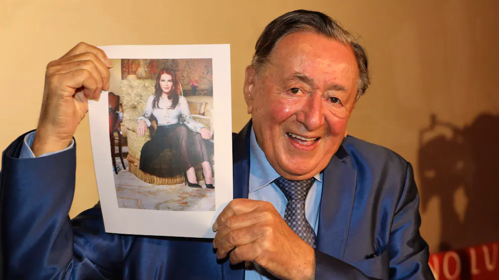 Richard Lugner präsentiert seinen Gast für den Wiener Opernball 2024: Priscilla Presley.