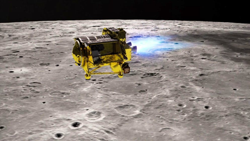Ecco la prima immagine del lander. Il lander giapponese Slim è atterrato sulla Luna a 55 metri dal luogo designato