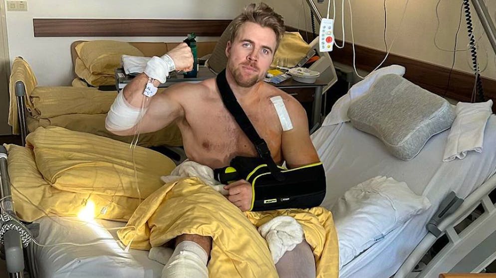 Ski alpin. Aleksander Aamodt Kilde : les images choc de son mollet lacéré